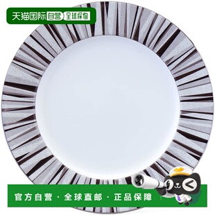 【日本直邮】NARUMI 盘子 碟子 鲨鱼皮 21cm 黑色 现代简约设计