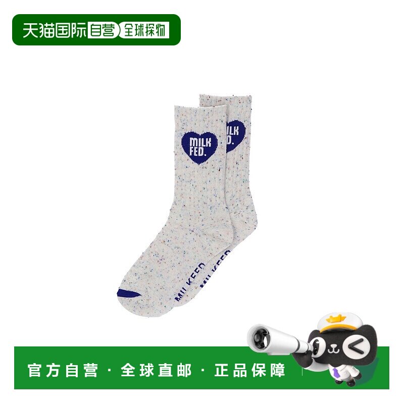 1h可退 日本直邮MILKFED 女装 彩点心形图案 袜子 103254054005