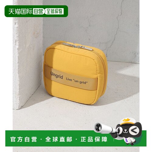 日本直邮Ungrid 防水软尼龙logo胶带多功能化妆包 U02348DW21865