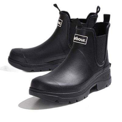 日本直邮 Barbour 雨靴 Nimbus MRF0028 男式侧戈尔橡胶短靴防水