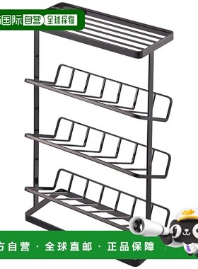 【日本直邮】Yamazaki山崎 浴室瓶装用品支架 黑色28x13x44cm