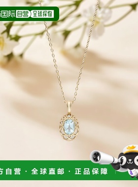 日本直邮日潮 agete阿卡朵【限定款】项链【3月生日石】K10蓝宝石