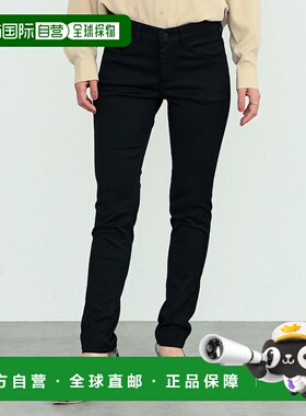 1h可退 日本直邮EDWIN女士不易褪色防尘工作裤 黑色修身弹力舒适