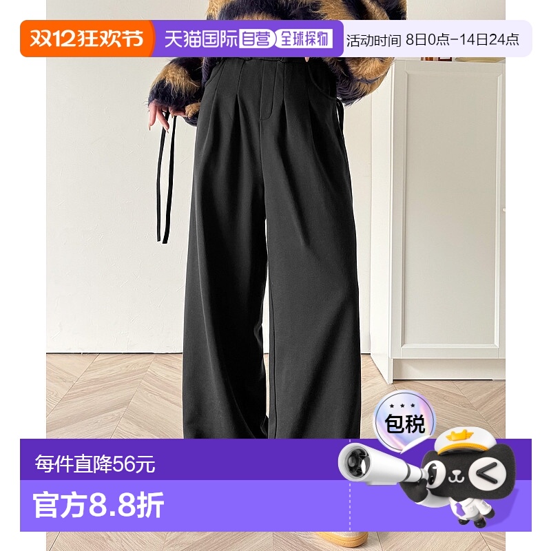 1h可退 日本直邮Classical Elf 女士侧边蝴蝶结高腰宽松裤 ce1015