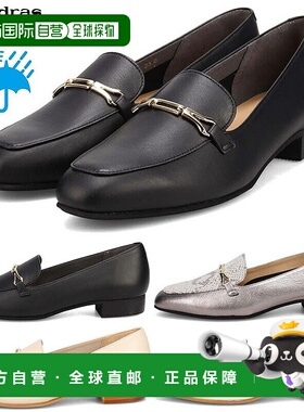 日本直邮MODELLO 女士方头摩卡高跟鞋带鞋带2E 码棕色米色适合办M