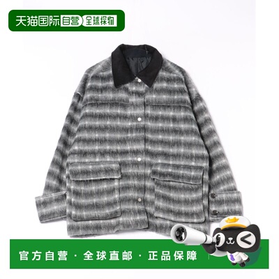 日本直邮antiqua 女装 异材质拼接格纹夹克 ESA00【付后1h可退】