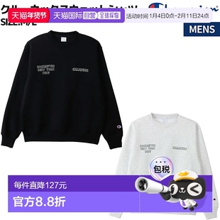日本直邮Champion 男士圆领卫衣休闲款长袖L/S 码带品牌标志宽松C