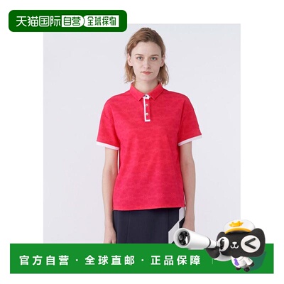 日本直邮LANVIN SPORT 女士印花半袖POLO衫 吸汗防晒遮热迪桑特UV