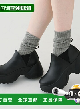 日本直邮VIVIAN 厚底套穿踝靴（黑色）厚底鞋女靴