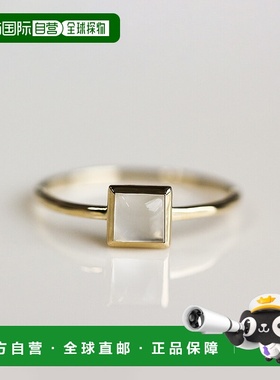 1h可退 日本直邮cui-cui 天然月光石 K10YG黄金戒指 755476cuicui