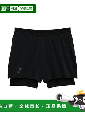 日潮跑腿ON昂跑 女士 3 Performance 2/1 短裤 Black XS 1wf1012