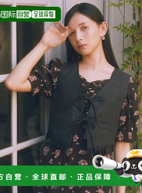 1h可退 日本直邮earth music&ecology 女士仿麂皮流苏马甲 短款