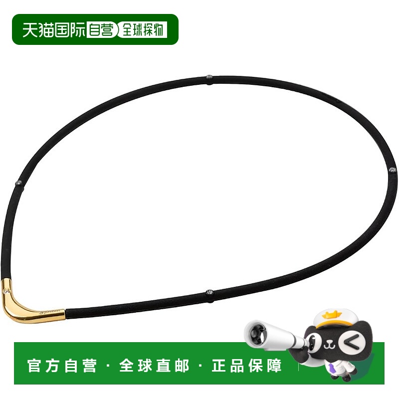 【日本直邮】法藤项链 RAKUWA 磁力钛项链 S-黑色/金色 55cm