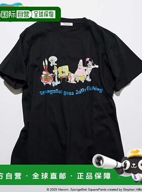 1h可退 日本直邮FREAK'S STORE 女士Spongebob方形海绵宝宝印花T