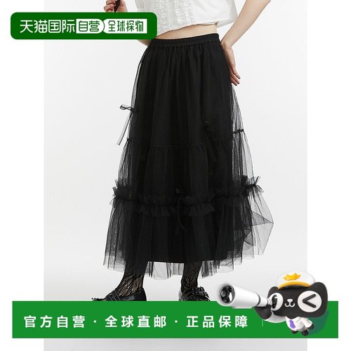 1h可退 日本直邮jouetie 女装 宽松透感 蕾丝蝴蝶结长裙 08254080