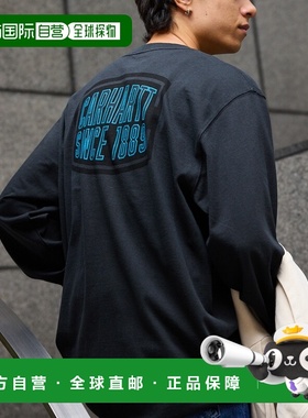 1h可退 日本直邮Carhartt 男女同款 宽松重磅长袖T恤 胸前口袋188