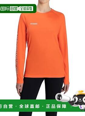 【日本直邮】猛犸象 印花长袖T 恤 女款 1016-01040 桃色/白色