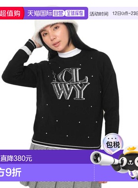 日本直邮CALLAWAY 带线条装饰圆领长袖针织女士高尔夫服装 C25218