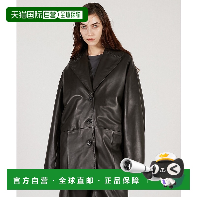 1h可退 日本直邮PRANK PROJECT 女装 大翻领羊皮革外套 冬季加厚