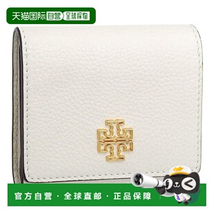 日本直邮Tory Burch 女士 Britten 迷你钱包 (159431-104) 白色皮