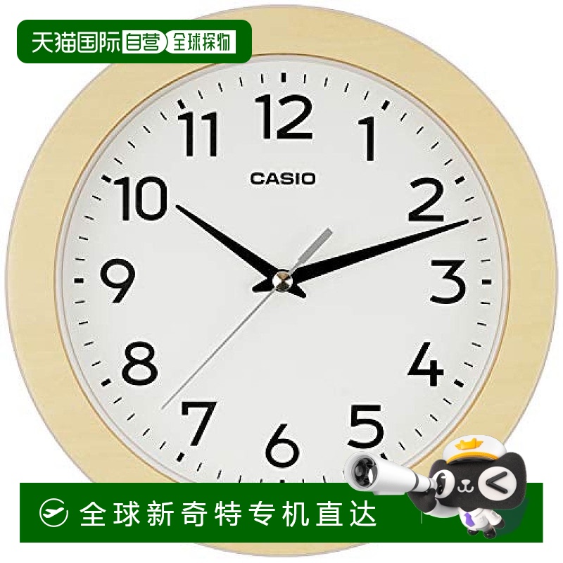 【日本直邮】CASIO卡西欧挂钟自然直径21cm木框IQ-134-7JF