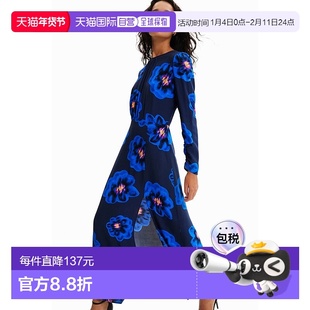 日本直邮Desigual 花柄开衩连衣裙 [DE819EW21669]