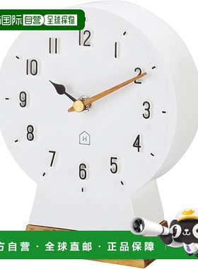 【日本直邮】INTERFORM 时钟 白色W14×H18×D5.5cm CL-4097