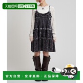 日本直邮W closet 女士 1h可退 小碎花灯芯绒吊带连衣裙 WCZ10611