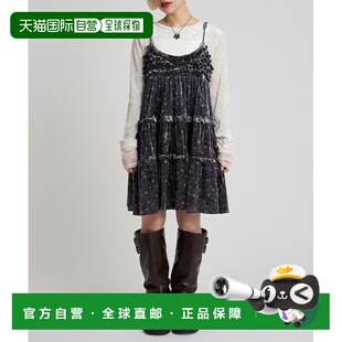 1h可退 日本直邮W closet 女士 小碎花灯芯绒吊带连衣裙 WCZ10611