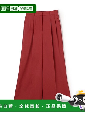 1h可退 日本直邮BALLSEY 女士2025秋冬弹力宽腿西裤 2褶阔腿裤 通