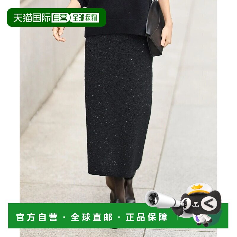 日本直邮自由区 亮片弹力裙 黑色