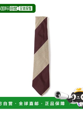 1h可退 日本直邮ATTO VANNUCCI 男士七折工艺 混纺条纹领带 24440