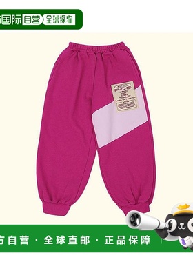 1h可退 日本直邮P:chees 儿童 宽松束脚 配色大贴布 棉质长裤 18-