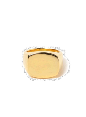 1h可退 日本直邮BEAMS 男士简约方形戒指 高级银925金镀材质 时尚