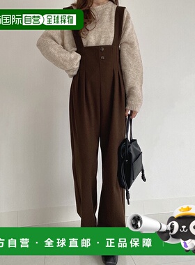 日本直邮JUNOAH 塔克工装背心 JU5602EW04837背带裤