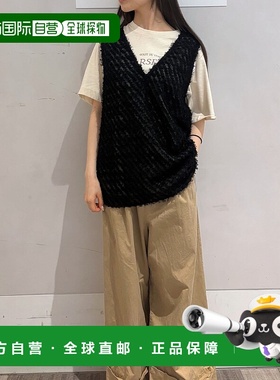 1h可退 日本直邮LOCUST 女士V领透感针织背心 开岔设计 可双面穿