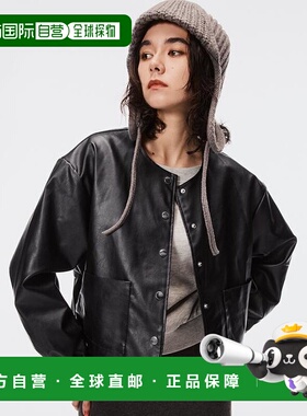 1h可退 日本直邮coca 仿皮无领夹克休闲时尚百搭