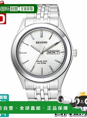 日本直邮KM1-113-11 CITIZEN REGUNO Solar Tech 全银男士手表