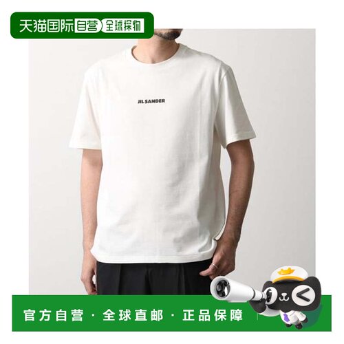日本直邮JIL SANDER 短袖T恤 J22GC0237 J20103 徽标 102 PORCELA