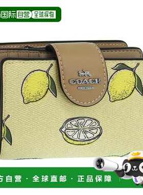 日本直邮Coach 女士双折钱包多色MD CRN ZP 柠檬印花CAP02SVXUCOu