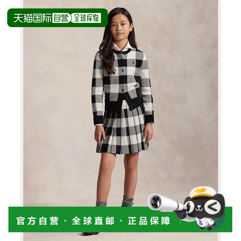 日本直邮Ralph Lauren 水牛格纹羊毛开衫与裙子套装 [98050030]