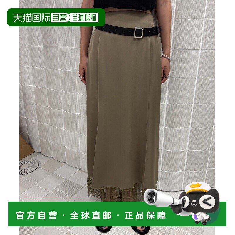 日本直邮AMERI 女装 光泽缎面塔罗廓形叠层窄裙 0226109571190
