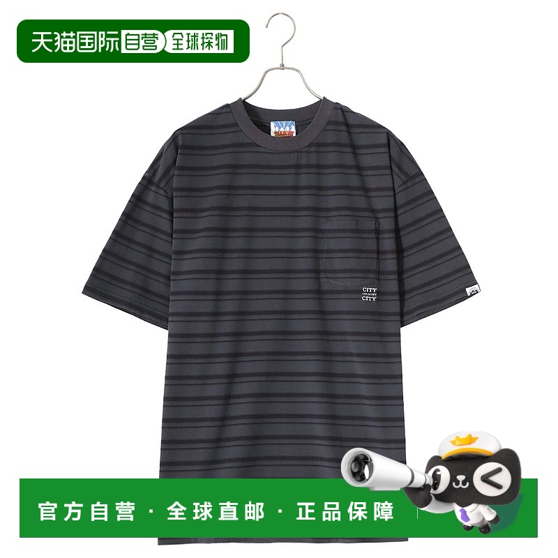 1h可退 日本直邮CITY COUNTRY CITY刺绣标志染色边口袋T恤 CCC241