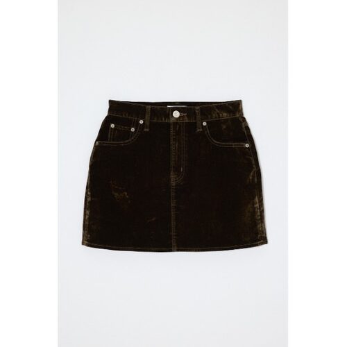 日本直邮MOUSSY 女士 绒感迷你牛仔裙 010JAA1259【付后1h可退】