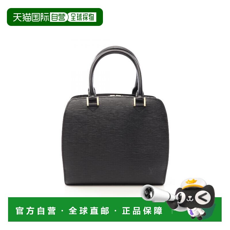 日本直邮中古LV路易威登女包A级95新Pont Neuf牛皮手提包黑色 - 实物图