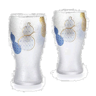 【日本直邮】ADERIA 06. 啤酒杯 一对 380ml 餐具 S-6303玻璃杯