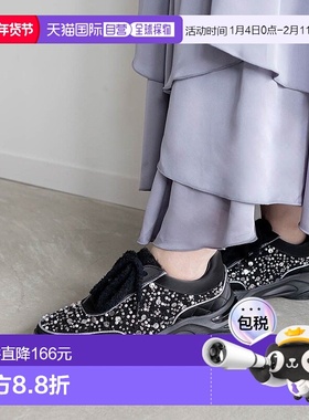 日本直邮RANDA 2WAY 商务粗花呢运动鞋 RA041BW14969 黑色厚底