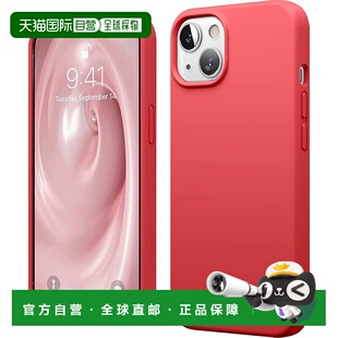 【日本直邮】elago iPhone13 SILICONE耐冲击保护壳 红色手机壳