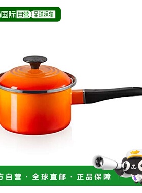 【日本直邮】le creuset酷彩汤煲搪瓷锅EOS单柄炖锅橙色16cm