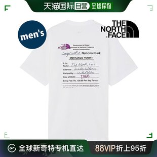 SS24 男式 NORTH FACE NT32439 日本直邮THE 入口许可T恤 短袖